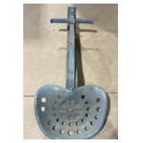 Blue Vintage Metal Tractor Implement Seat
