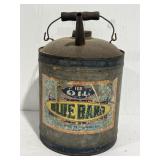 Blue Band Oil Can Gas Advertising