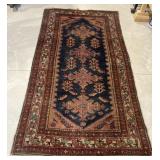 Antique Rug Runner Red Black