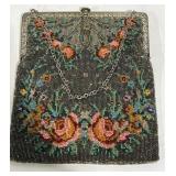 Antique Metal Mesh Purse Multi Color Clasp Intact