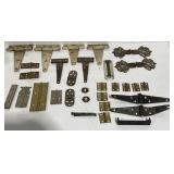 Antique Hinges Escutcheons Pins Slide Lock