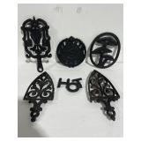 6 Cast Iron Trivets Mushroom CSA Brooms