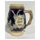 Vintage German Beer Stein Froh Beim Bier