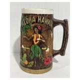 Aloha Hawaiib Mug Stein Hula Girl Pineapple