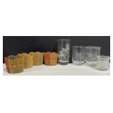 MCM Glassware Woven Straw Holder Libbey Unicorn