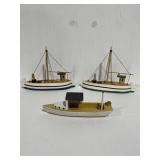 Vintage Wooden Fishing Boats Models