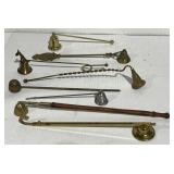 8 Vintage Candle Snuffers Brass Dog Pineapple