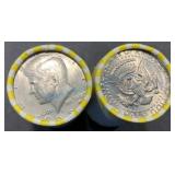 Unsearched Bank Sealed Rolls of Kennedy Half Dolla