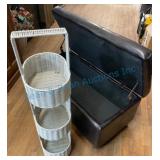 Leather like ï¿½Storage Bench and Wicker like ï¿½Baske