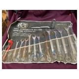 Multi-Piece Combination Wrench Set With Tools