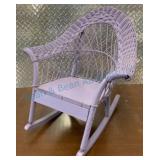 Purple Wicker Childï¿½s Rocking Chair