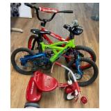 Two Bicycles and One Tricycle