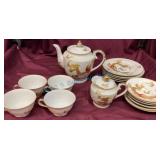 Handpainted Japanese Ceramic Tea Set