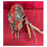 Native American Beaded and Decorated Skull