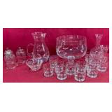 Crystal Punch Bowl Set With Accessories
