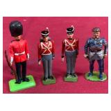 Four Painted Military Figurines