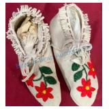 Floral Beaded Indian Moccasins