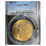 1877-S $20 Liberty Gold Double Eagle Coin