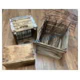 Wooden Crates and Cushion Springs Lot