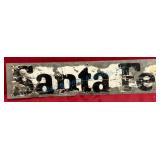Early Tin Santa Fe Railroad Sign