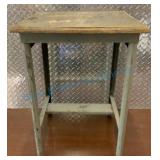 1950s Metalwork Table with Wooden Top
