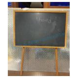 Wood-Framed Child Chalkboard With Easel