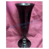 10-Inch Black Amethyst Glass Vase