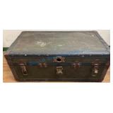 Green Trunk with Faux Reptile Surface