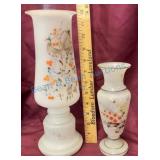 Handpainted Bristol Glass Vases
