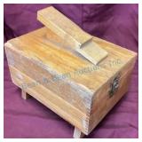 Wooden Shoe Shine Box with Contents