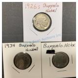 1926-S and 1934 Buffalo Nickels Lot