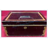Early Tin Metal Document Box