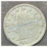 1893 Five Cent V Nickel