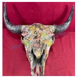 Hydro Dipped Camouflage Buffalo Skull