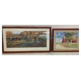 Framed Signed Farm Scene Artworks