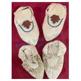 Two Pairs of Native American Moccasins