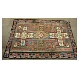 Navajo Rug 56ï¿½ x 83ï¿½ With Geometric Patterns