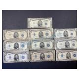 10 Five Dollar Silver Certificates