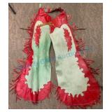 Green and Red Rodeo Chaps