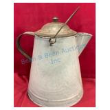 Gray Granite Ware Cowboy Coffee Pot