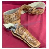 Tooled Leather Buscadaro Holster With Gene Autry C