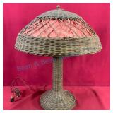 Antique Wicker Table Lamp