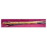 Six Folk Art Walking Sticks