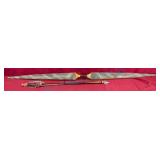 Handmade Long Bow with Four Arrows