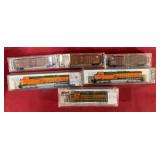 N Gauge Model Train Cars and Locomotives Set