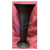 Tiffin Black Satin Glass Vase