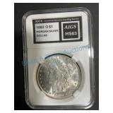 1883-O Morgan Silver Dollar Graded MS63