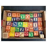 Wooden Alphabet and Number Blocks