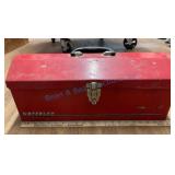 Red Waterloo Metal Toolbox With Tray
