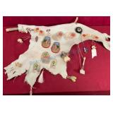 Leather Wall Hanging with Beadwork